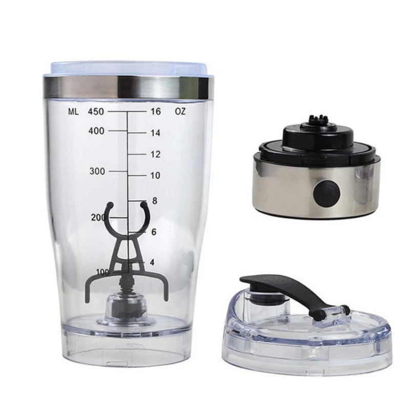 600Ml Electric Protein Shake Stirrer USB Shake Bottle Milk Coffee Blender Kettle Sports and Fitness Charging Electric Shaker Cup